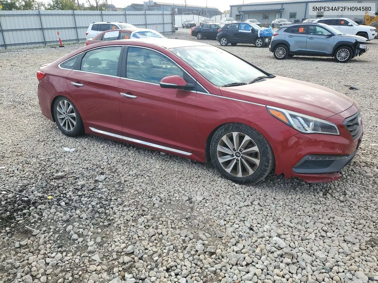 2015 HYUNDAI SONATA VIN 5NPE34AF2FH094580 — фото 4