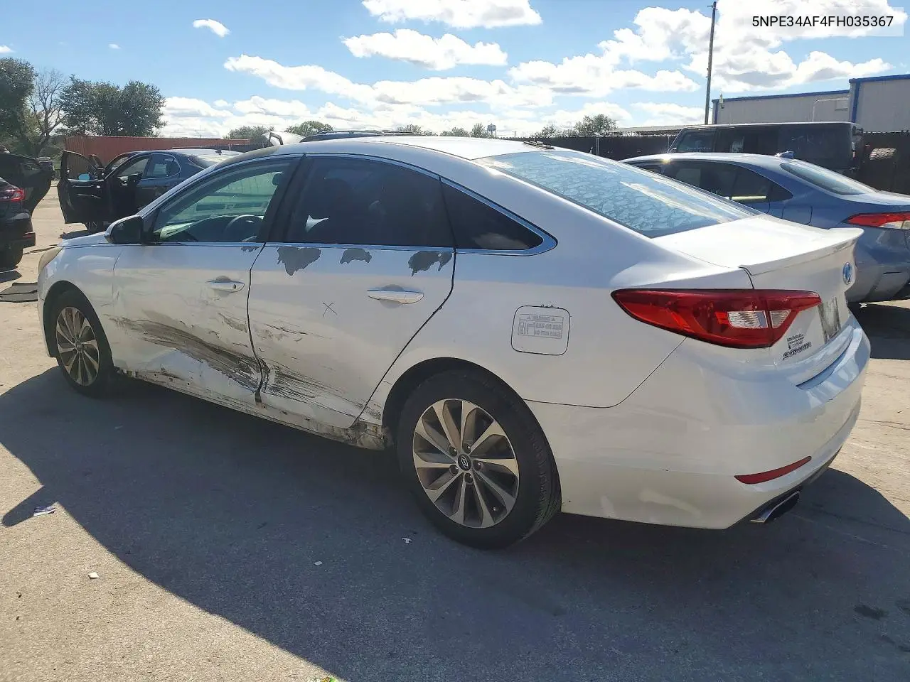 2015 HYUNDAI SONATA VIN 5NPE34AF4FH035367 — фото 2