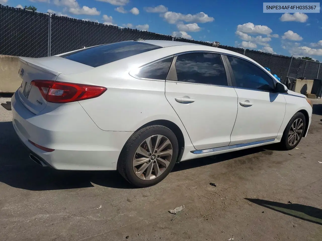 2015 HYUNDAI SONATA VIN 5NPE34AF4FH035367 — фото 3