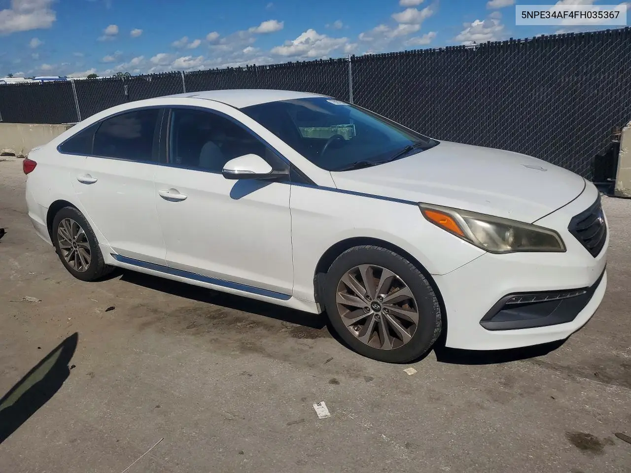 2015 HYUNDAI SONATA VIN 5NPE34AF4FH035367 — фото 4