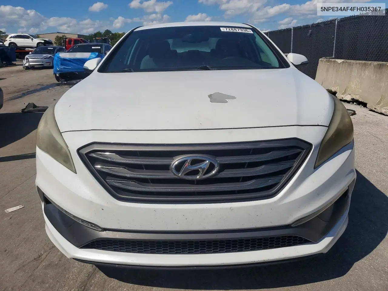 2015 HYUNDAI SONATA VIN 5NPE34AF4FH035367 — фото 5