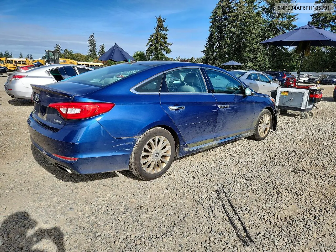 2015 HYUNDAI SONATA VIN 5NPE34AF6FH105791 — фото 3