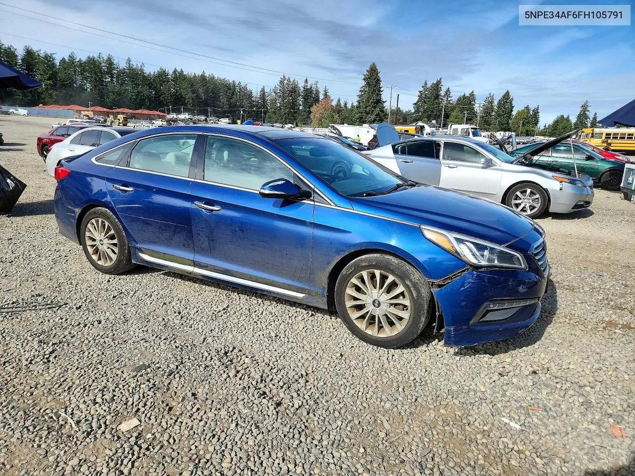 2015 HYUNDAI SONATA VIN 5NPE34AF6FH105791 — фото 4