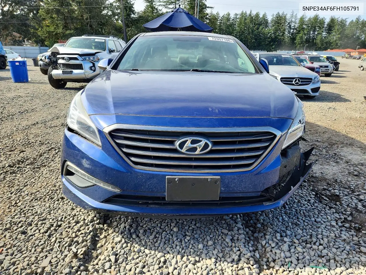 2015 HYUNDAI SONATA VIN 5NPE34AF6FH105791 — фото 5