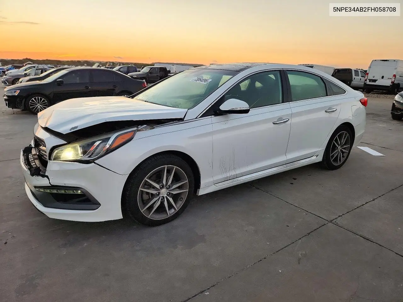 HYUNDAI SONATA 2015, VIN 5NPE34AB2FH058708