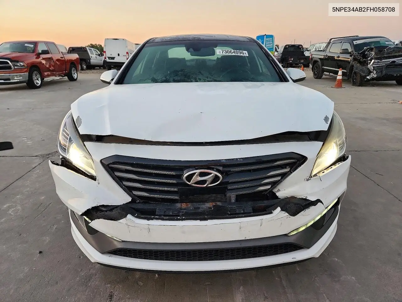 2015 HYUNDAI SONATA VIN 5NPE34AB2FH058708 — фото 5