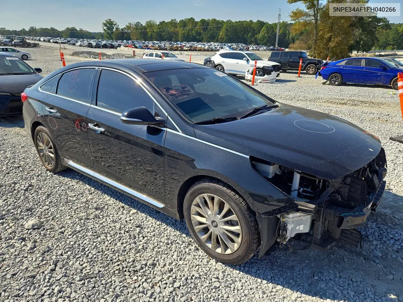 2015 HYUNDAI SONATA VIN 5NPE34AF1FH040266 — фото 4