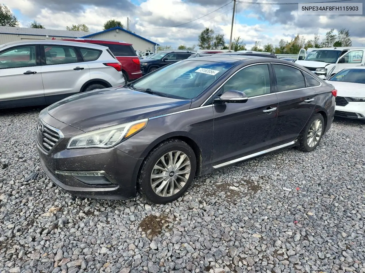 HYUNDAI SONATA 2015, VIN 5NPE34AF8FH115903