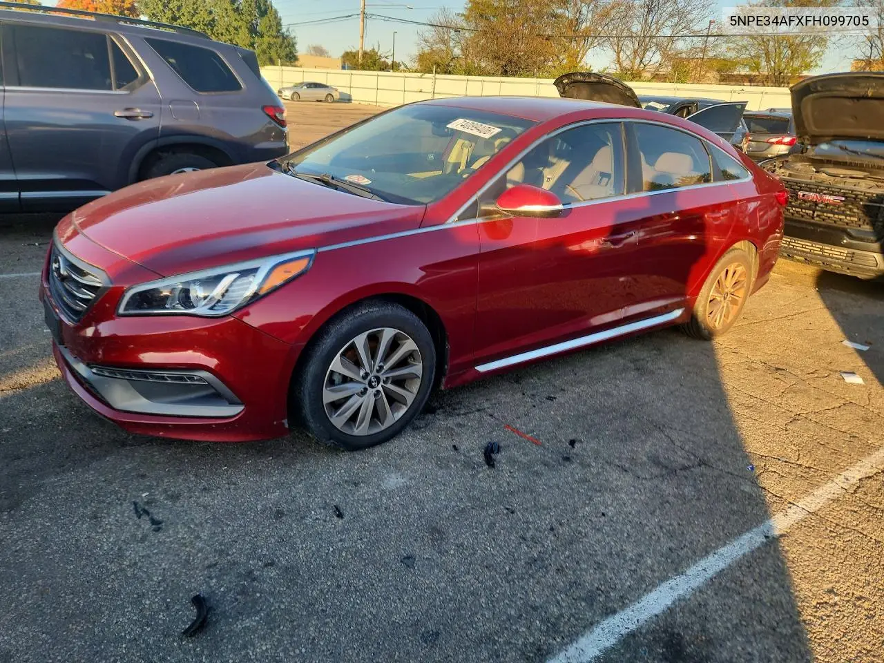 HYUNDAI SONATA 2015, VIN 5NPE34AFXFH099705