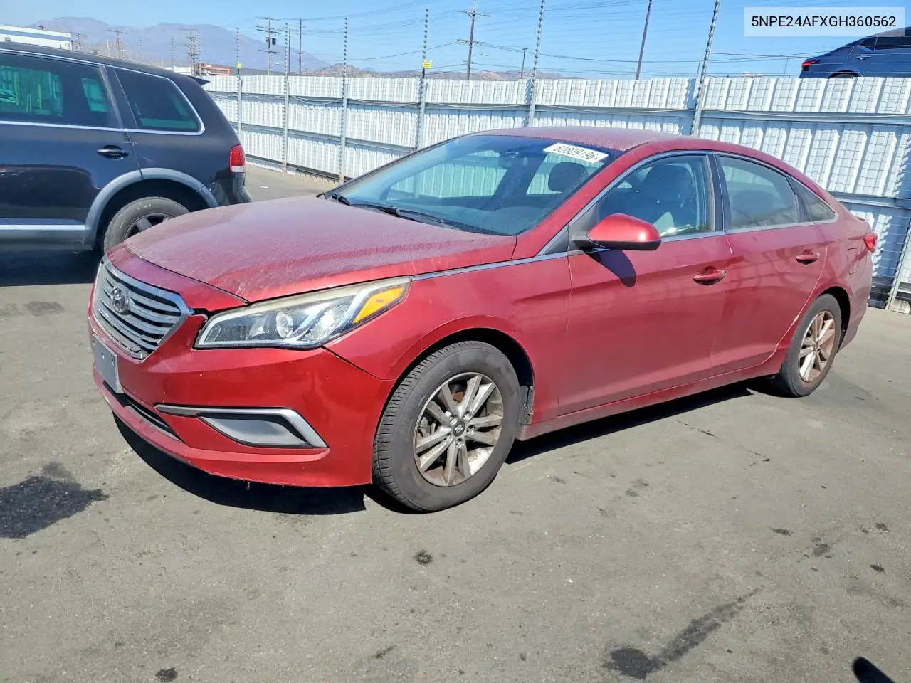 HYUNDAI SONATA 2016, VIN 5NPE24AFXGH360562