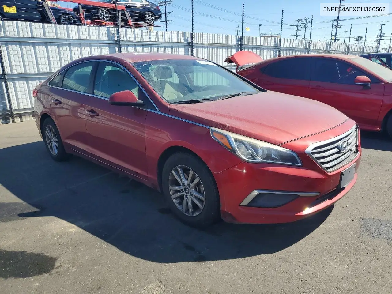 2016 HYUNDAI SONATA VIN 5NPE24AFXGH360562 — фото 4