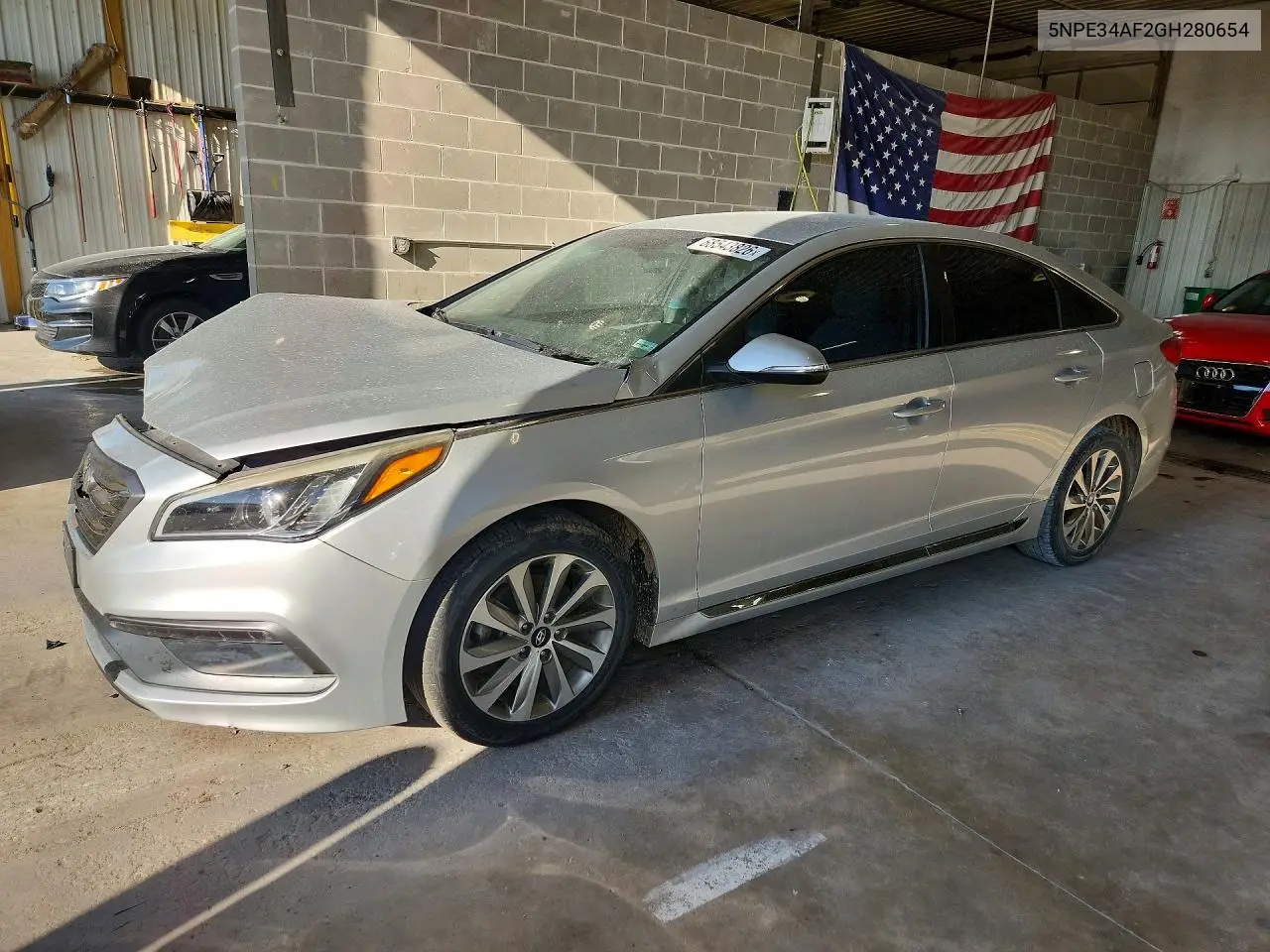 HYUNDAI SONATA 2016, VIN 5NPE34AF2GH280654