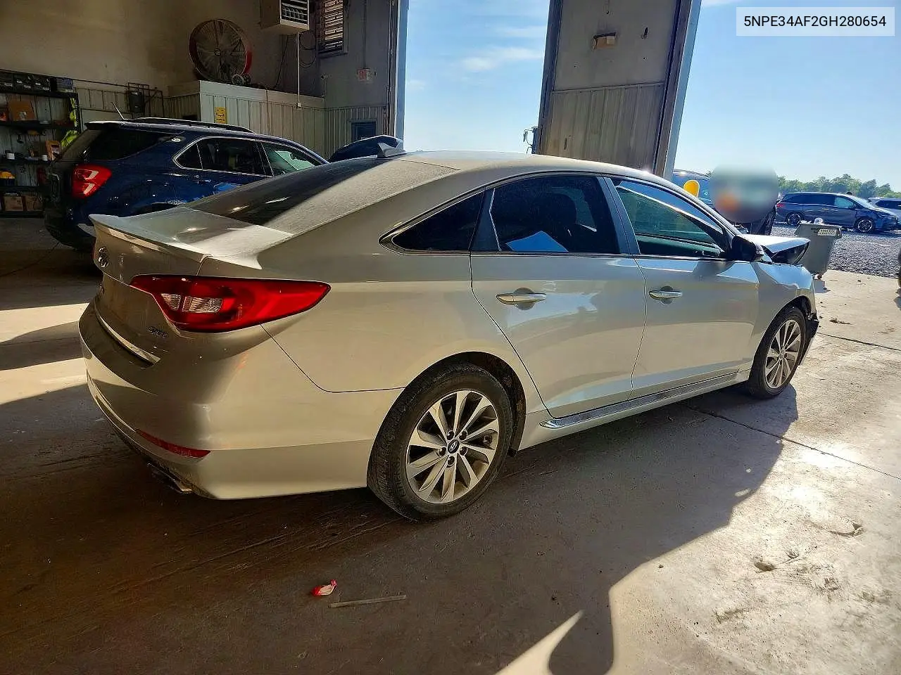 2016 HYUNDAI SONATA VIN 5NPE34AF2GH280654 — фото 3