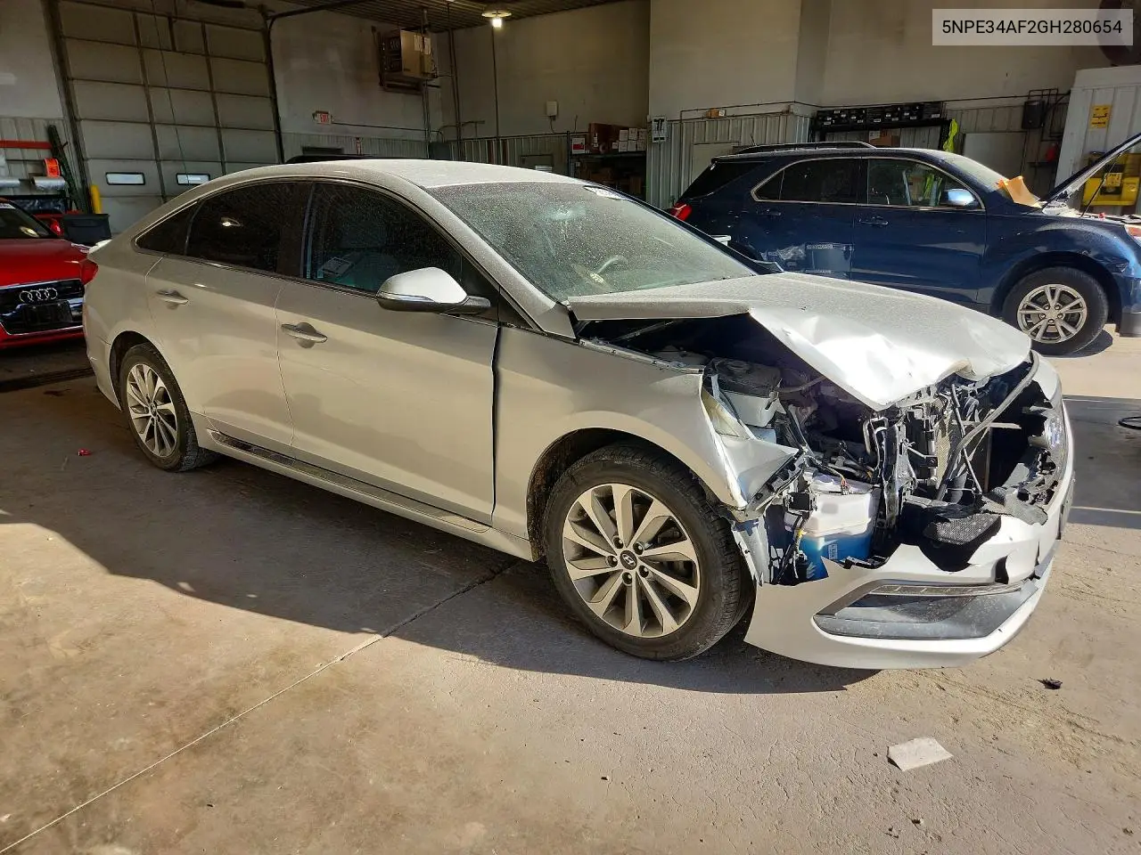2016 HYUNDAI SONATA VIN 5NPE34AF2GH280654 — фото 4
