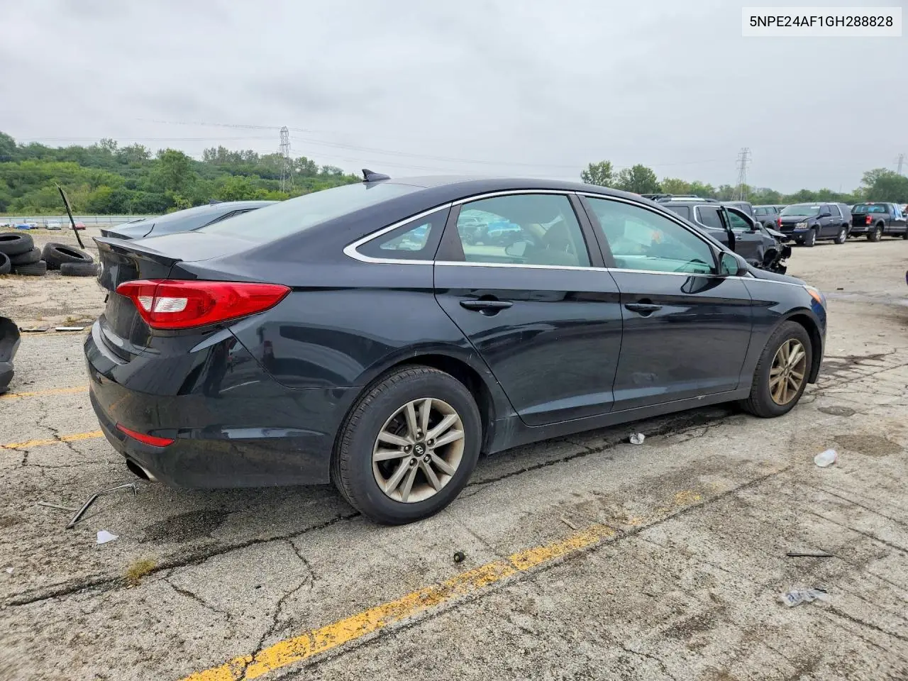 2016 HYUNDAI SONATA VIN 5NPE24AF1GH288828 — фото 3