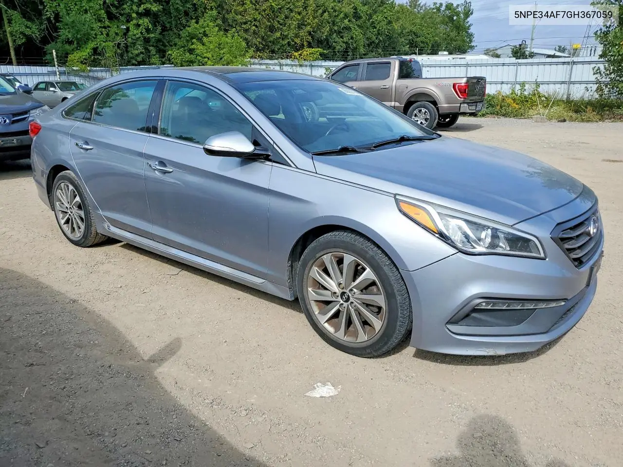 2016 HYUNDAI SONATA VIN 5NPE34AF7GH367059 — фото 4