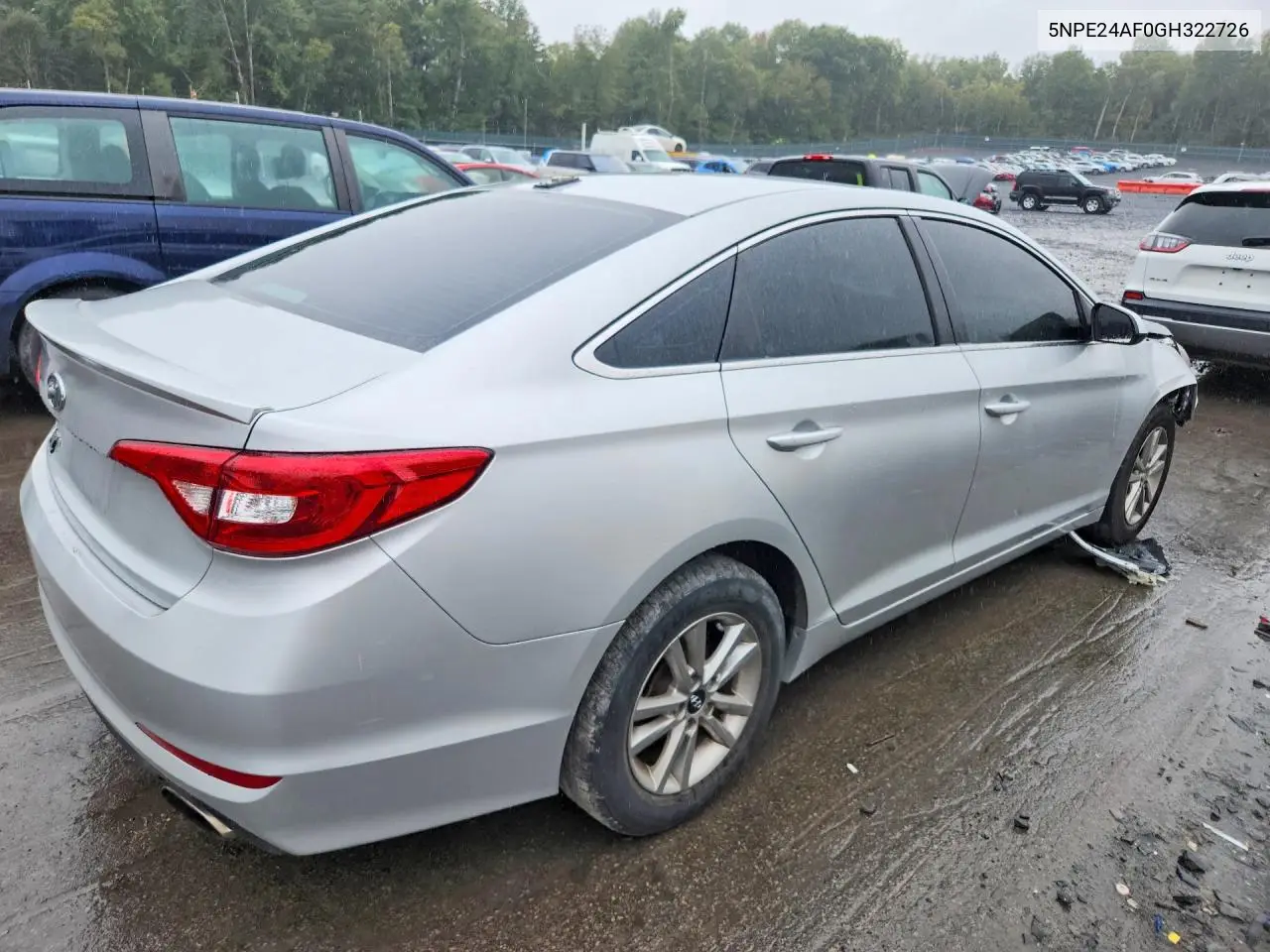 2016 HYUNDAI SONATA VIN 5NPE24AF0GH322726 — фото 3