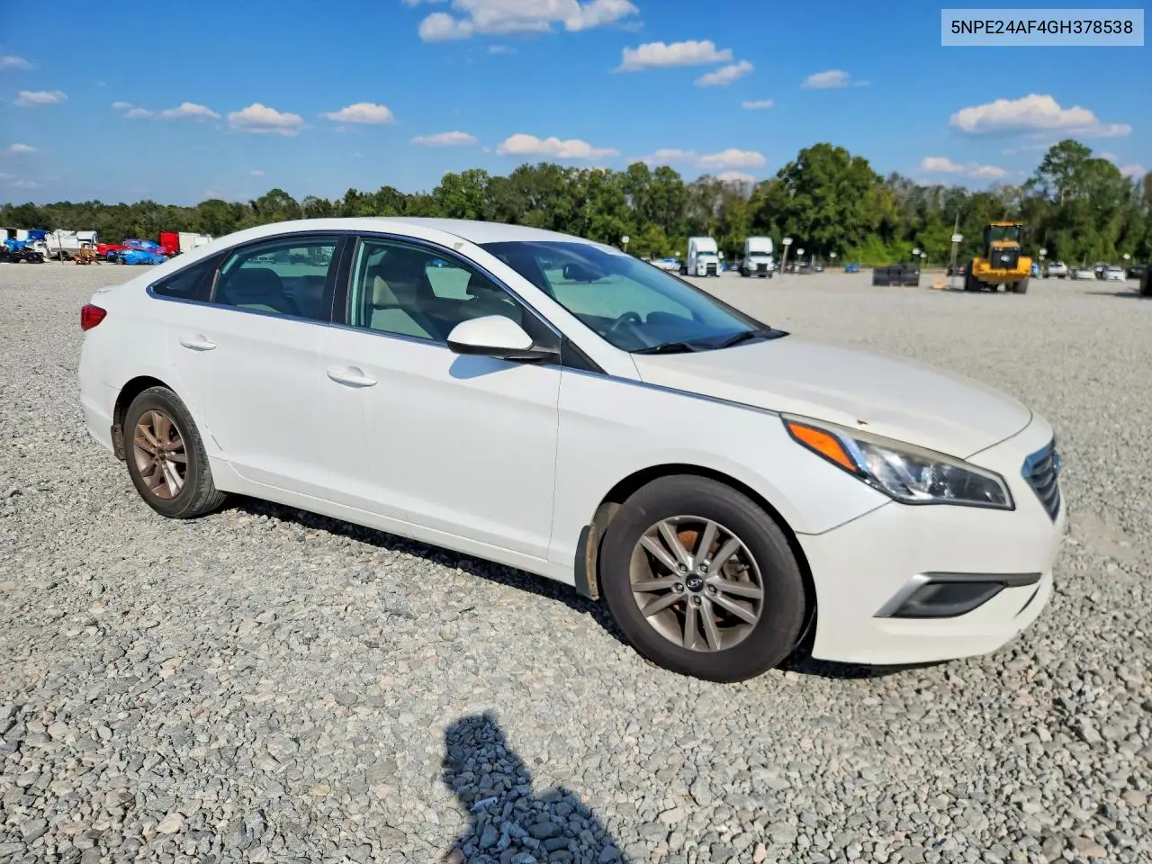 2016 HYUNDAI SONATA VIN 5NPE24AF4GH378538 — фото 4
