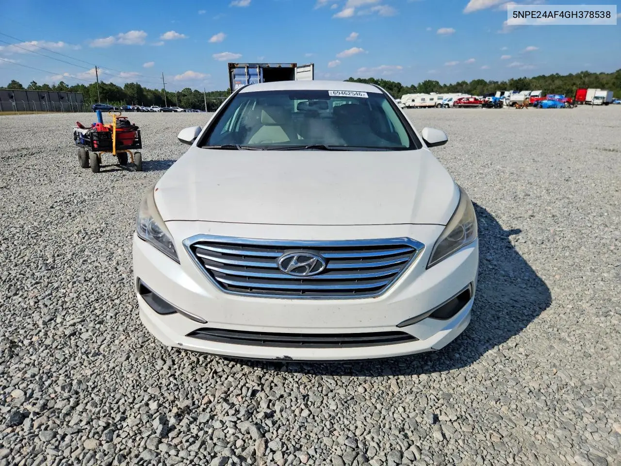 2016 HYUNDAI SONATA VIN 5NPE24AF4GH378538 — фото 5
