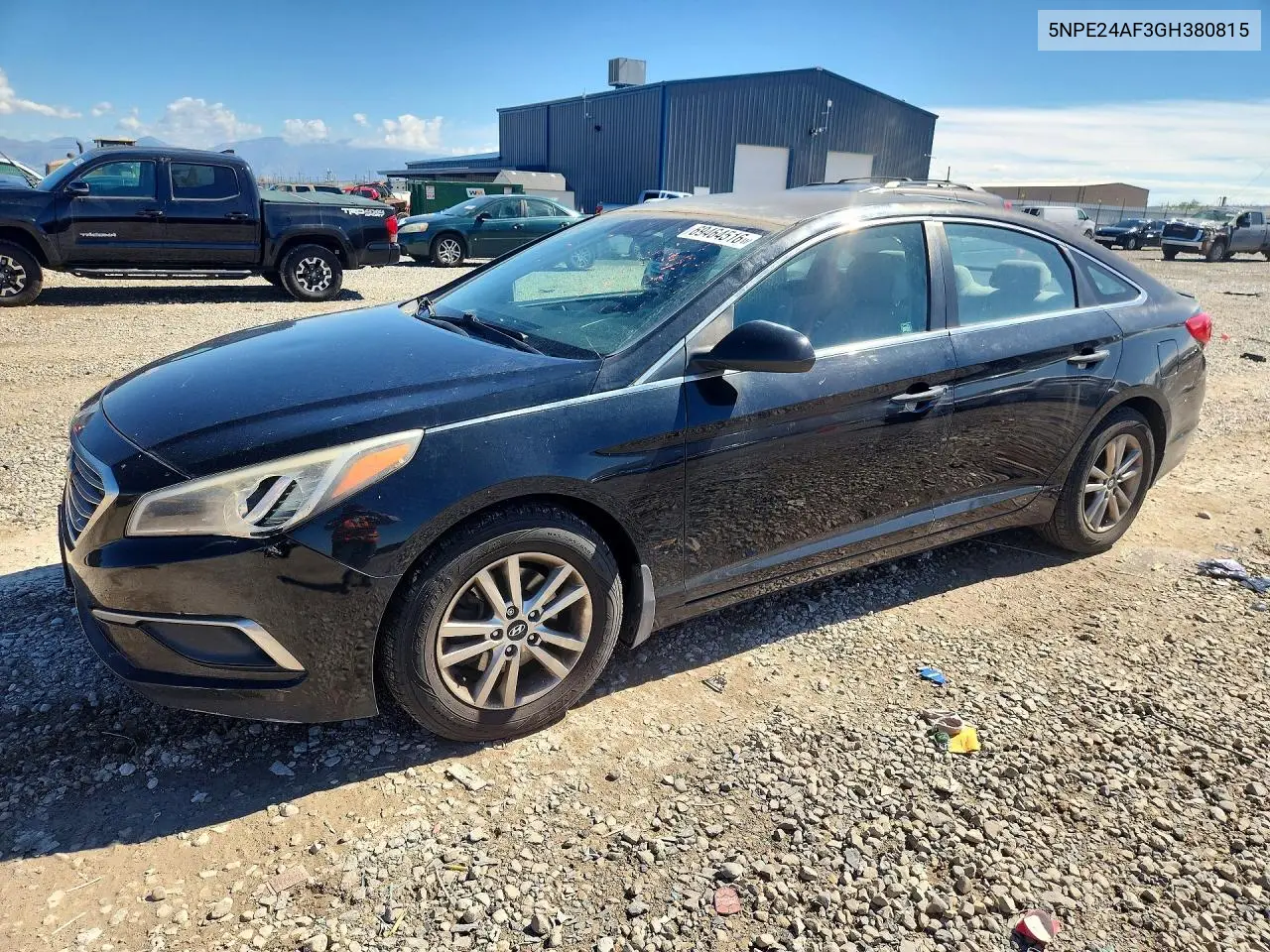 HYUNDAI SONATA 2016, VIN 5NPE24AF3GH380815