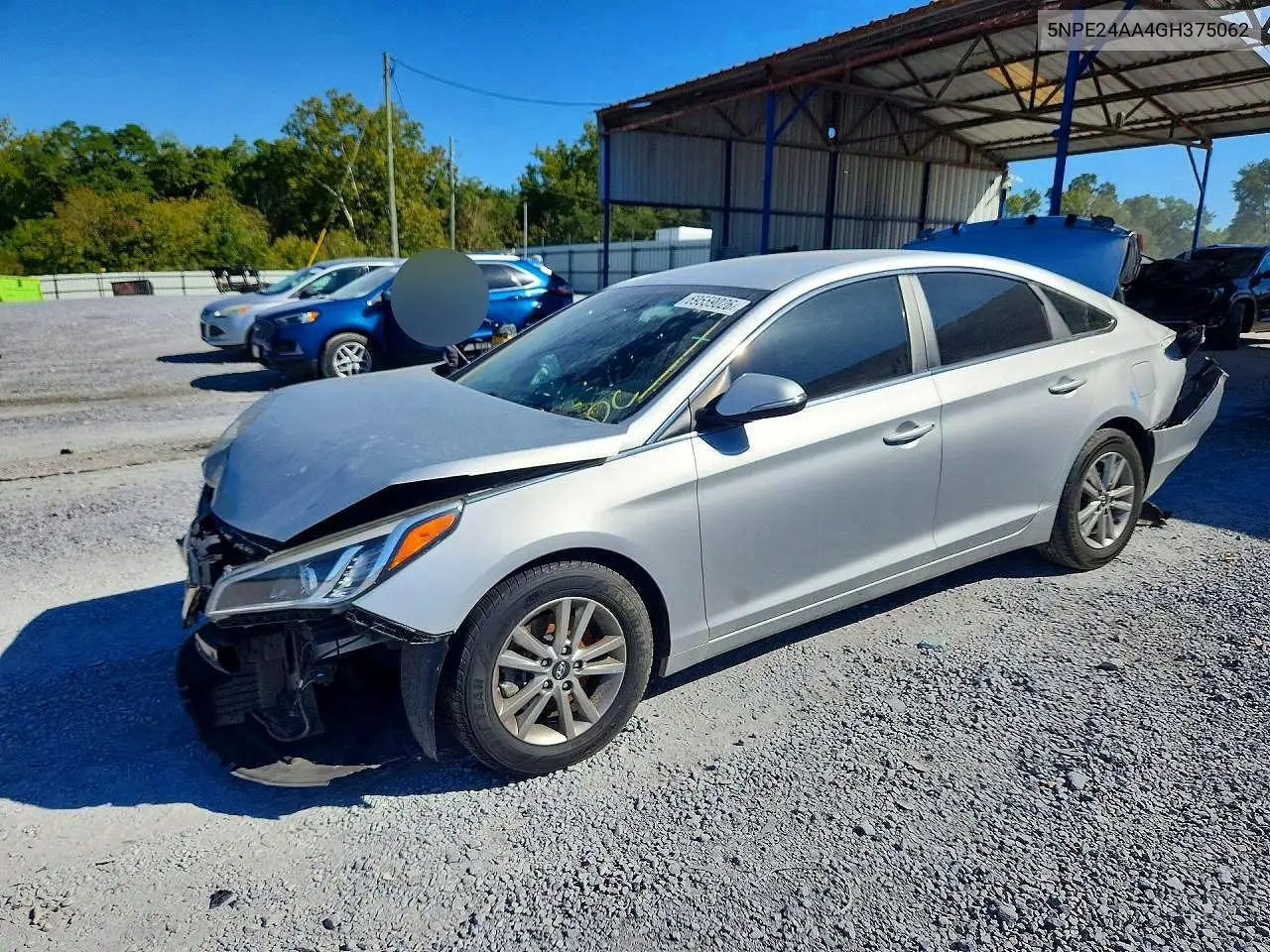 HYUNDAI SONATA 2016, VIN 5NPE24AA4GH375062