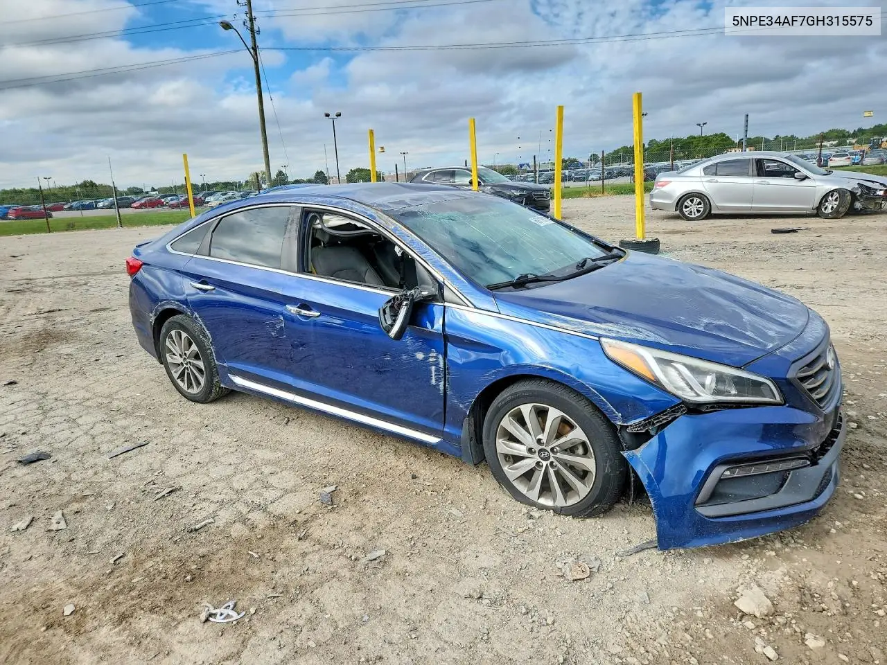 2016 HYUNDAI SONATA VIN 5NPE34AF7GH315575 — фото 4