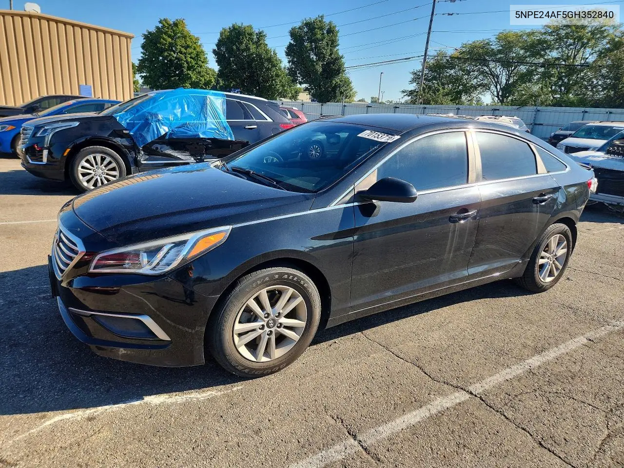 HYUNDAI SONATA 2016, VIN 5NPE24AF5GH352840