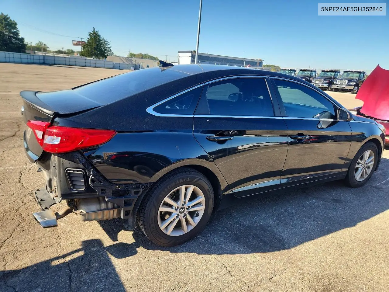 2016 HYUNDAI SONATA VIN 5NPE24AF5GH352840 — фото 3