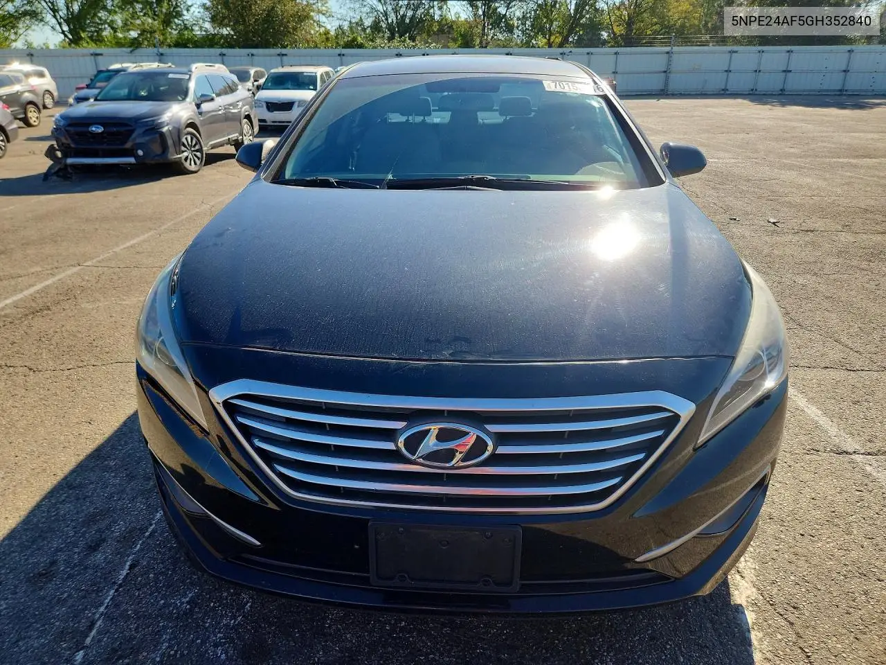 2016 HYUNDAI SONATA VIN 5NPE24AF5GH352840 — фото 5