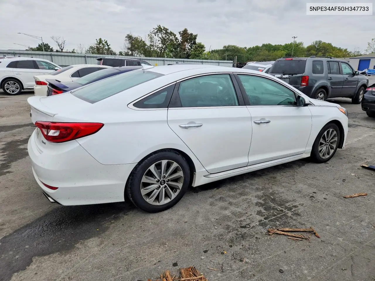 2016 HYUNDAI SONATA VIN 5NPE34AF5GH347733 — фото 3