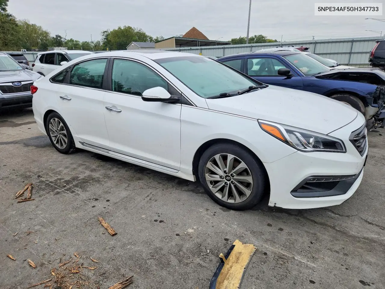2016 HYUNDAI SONATA VIN 5NPE34AF5GH347733 — фото 4