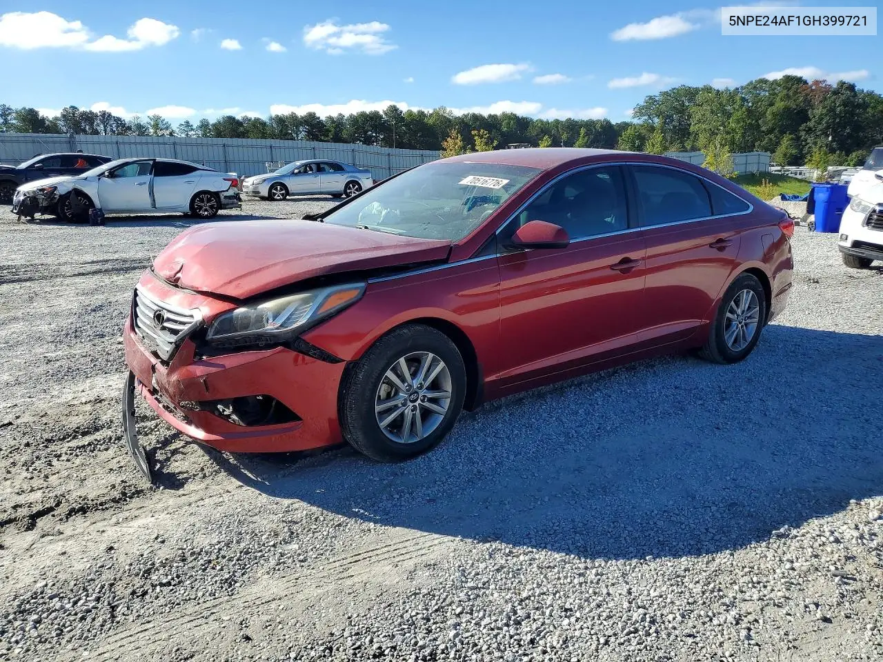HYUNDAI SONATA 2016, VIN 5NPE24AF1GH399721