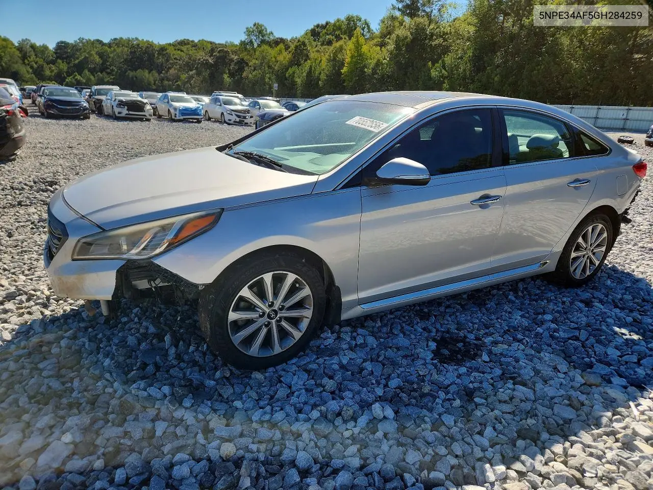HYUNDAI SONATA 2016, VIN 5NPE34AF5GH284259