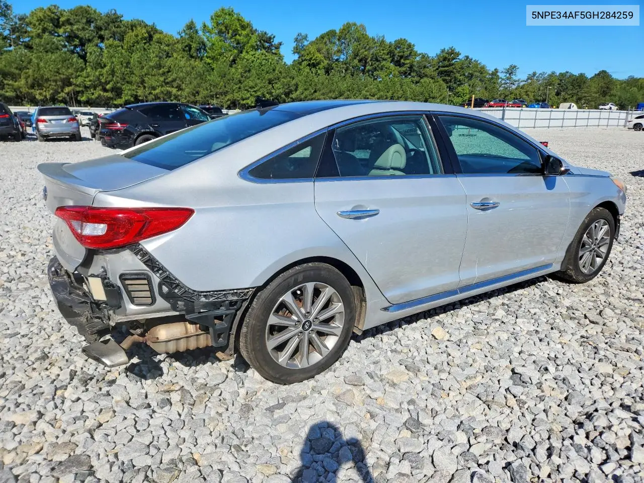 2016 HYUNDAI SONATA VIN 5NPE34AF5GH284259 — фото 3