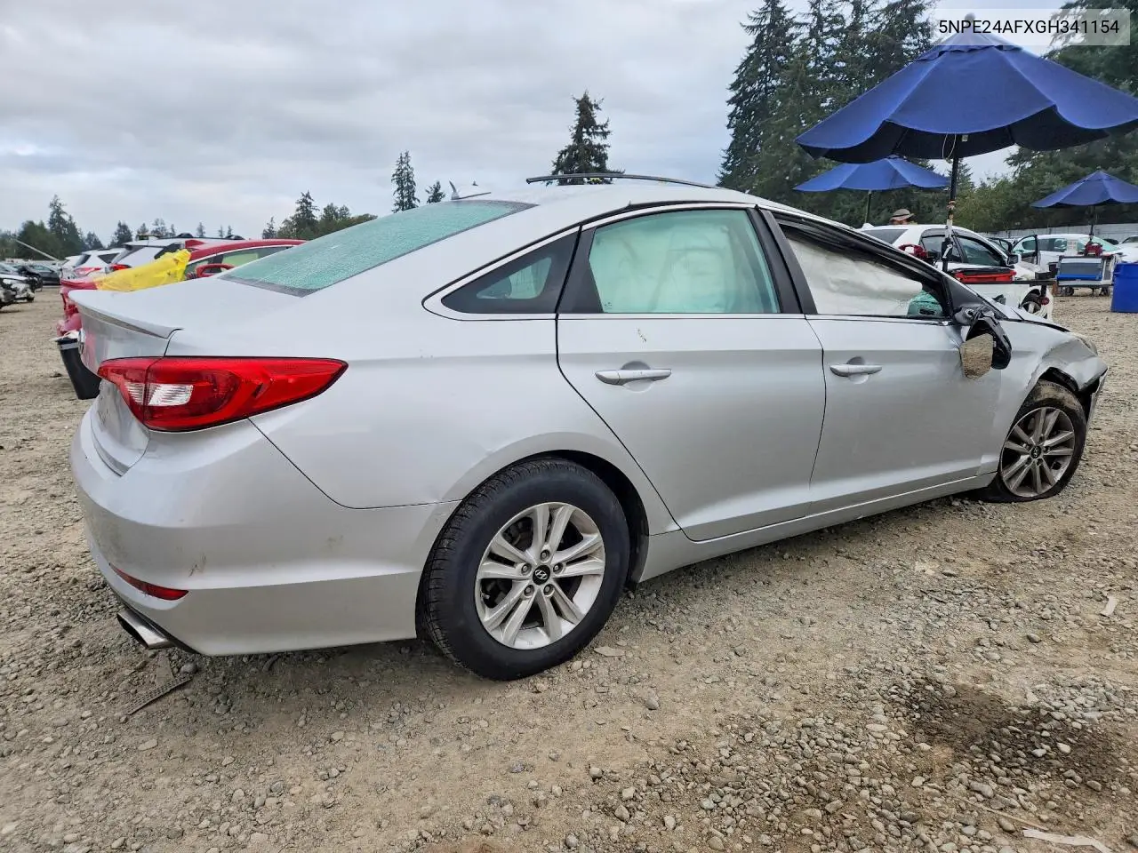2016 HYUNDAI SONATA VIN 5NPE24AFXGH341154 — фото 3