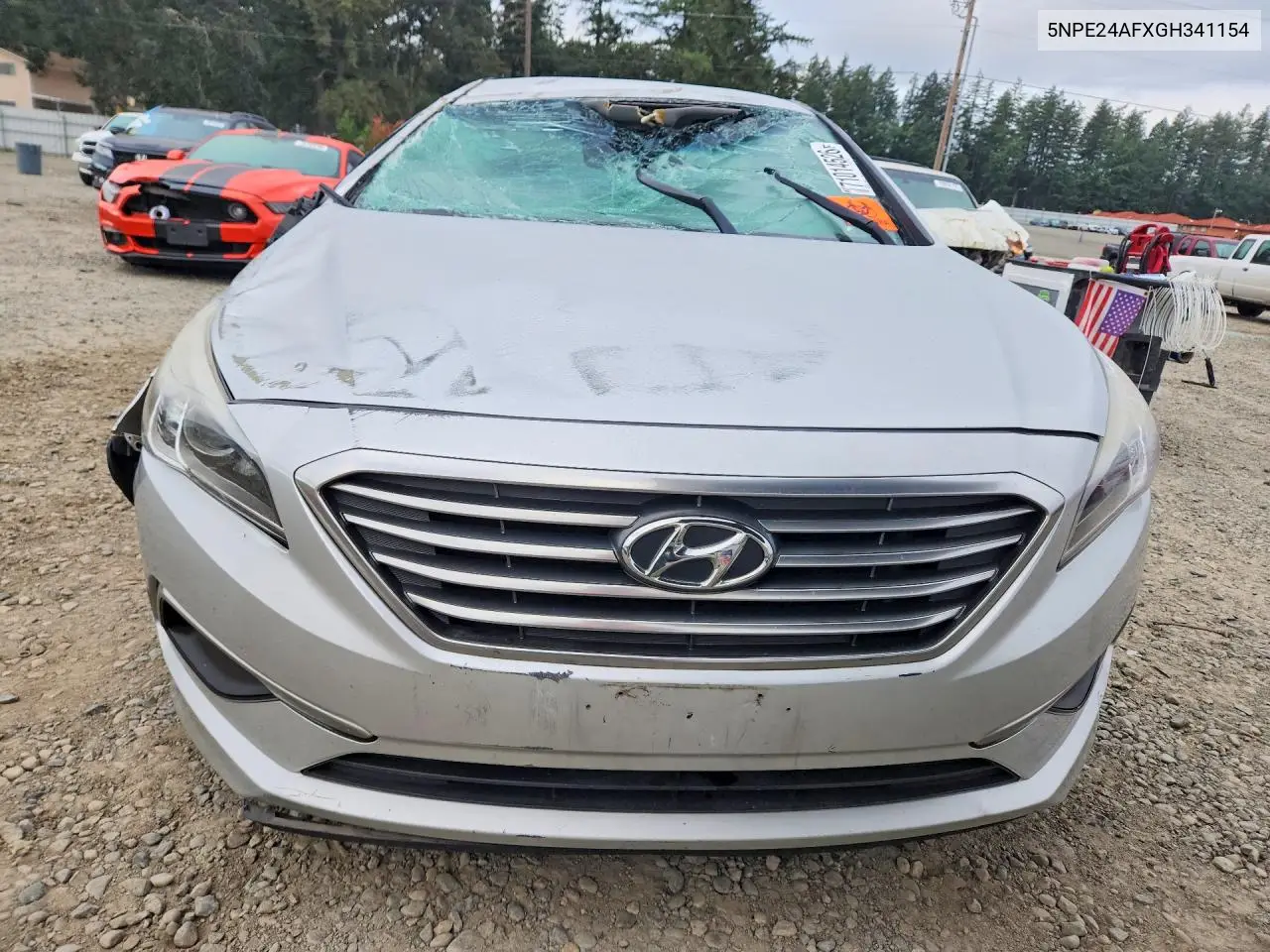 2016 HYUNDAI SONATA VIN 5NPE24AFXGH341154 — фото 5