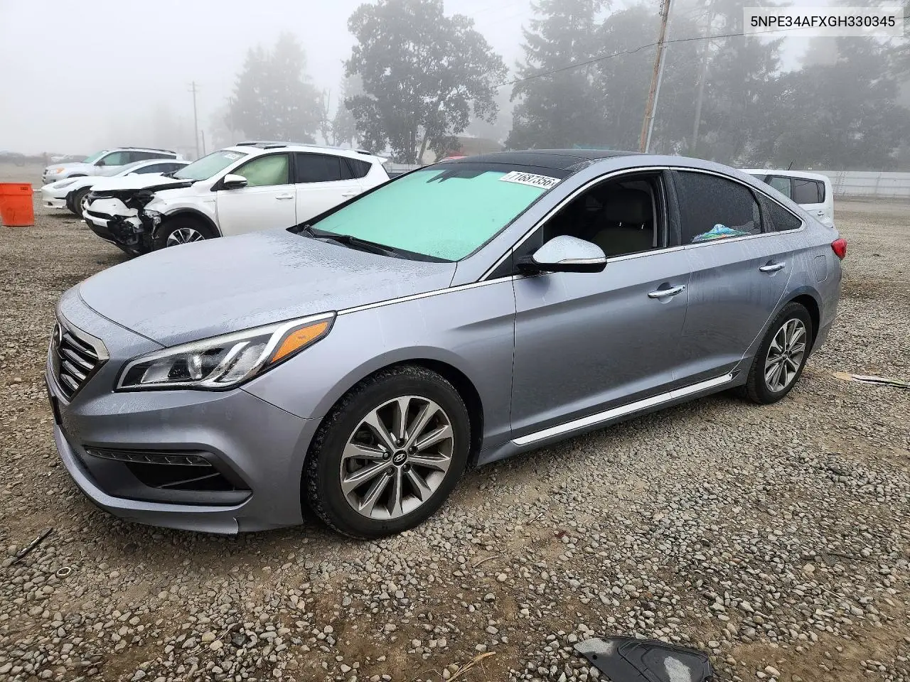 HYUNDAI SONATA 2016, VIN 5NPE34AFXGH330345