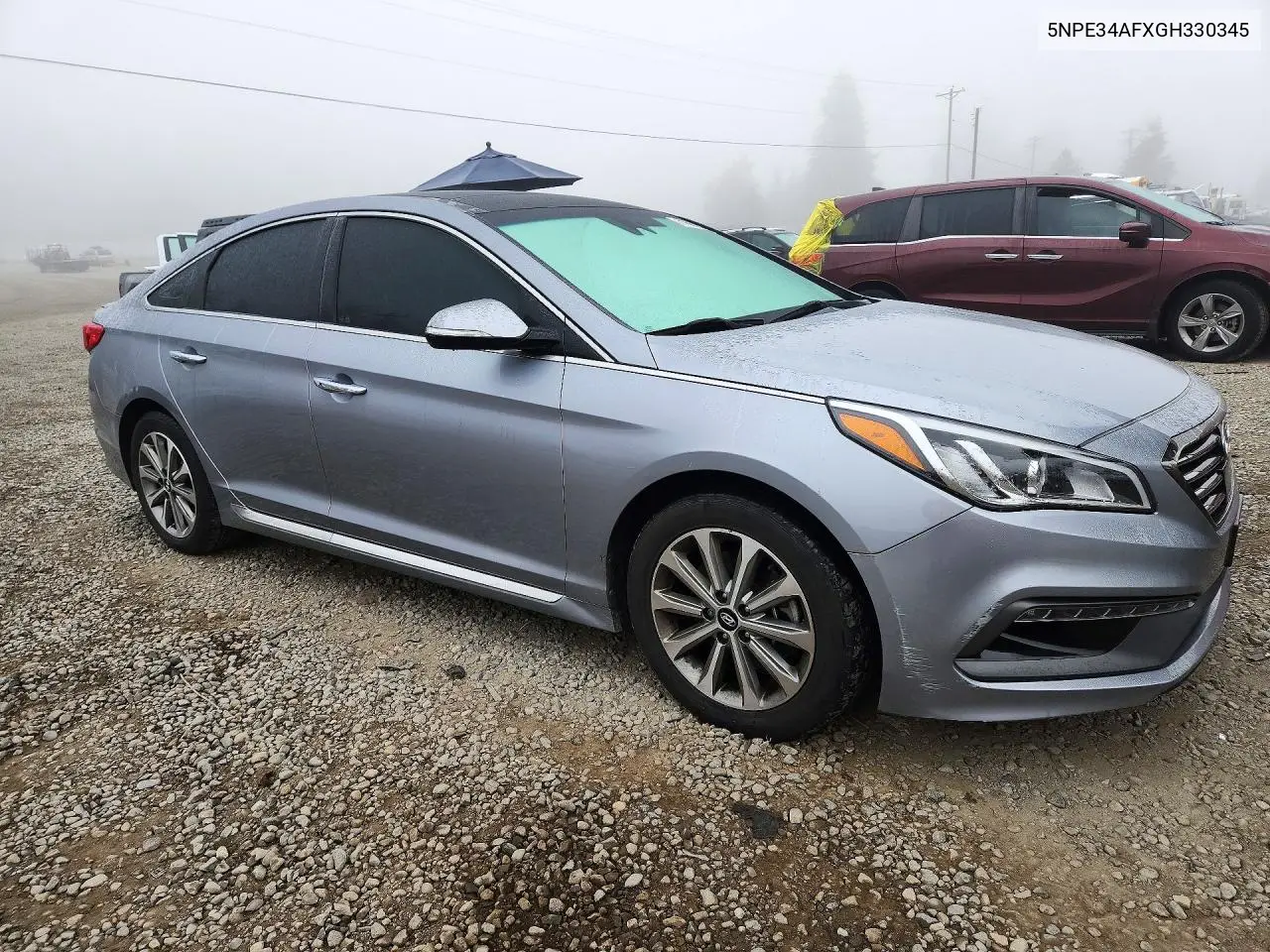 2016 HYUNDAI SONATA VIN 5NPE34AFXGH330345 — фото 4