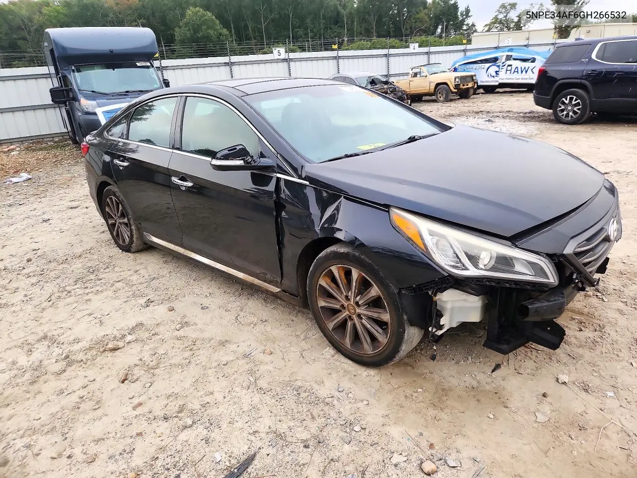 2016 HYUNDAI SONATA VIN 5NPE34AF6GH266532 — фото 4