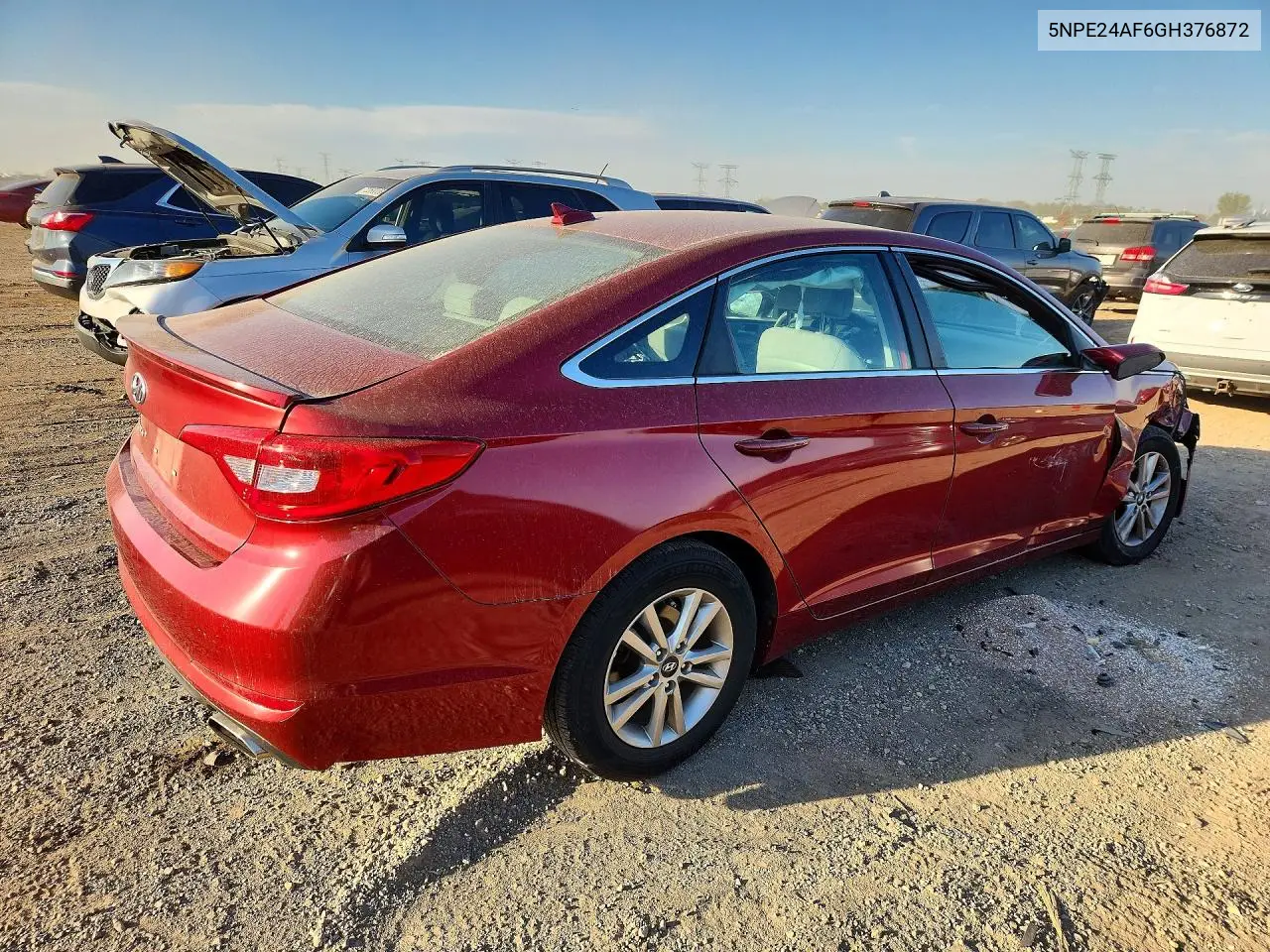 2016 HYUNDAI SONATA VIN 5NPE24AF6GH376872 — фото 3