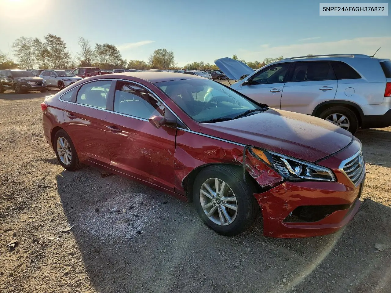 2016 HYUNDAI SONATA VIN 5NPE24AF6GH376872 — фото 4