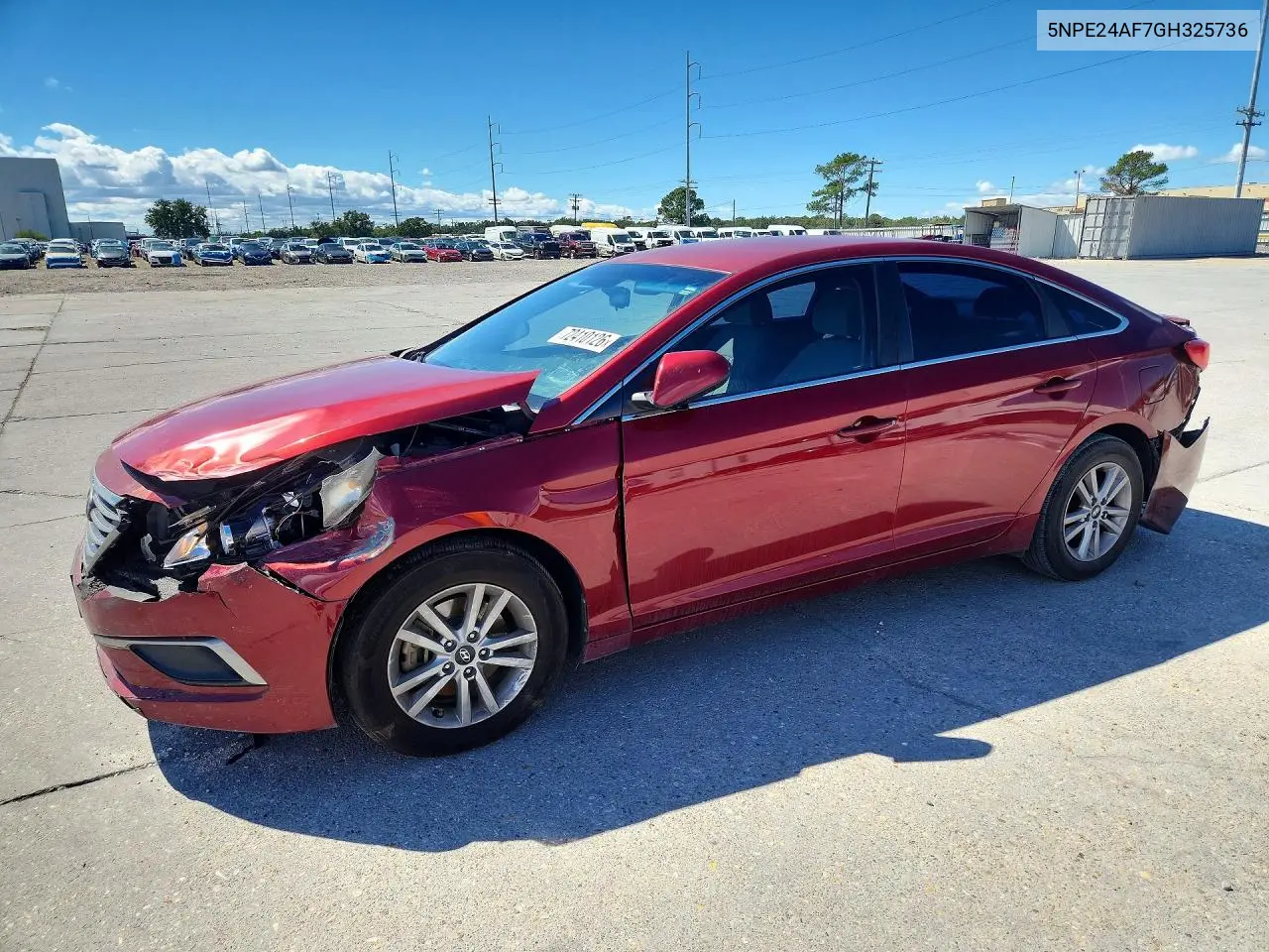 HYUNDAI SONATA 2016, VIN 5NPE24AF7GH325736