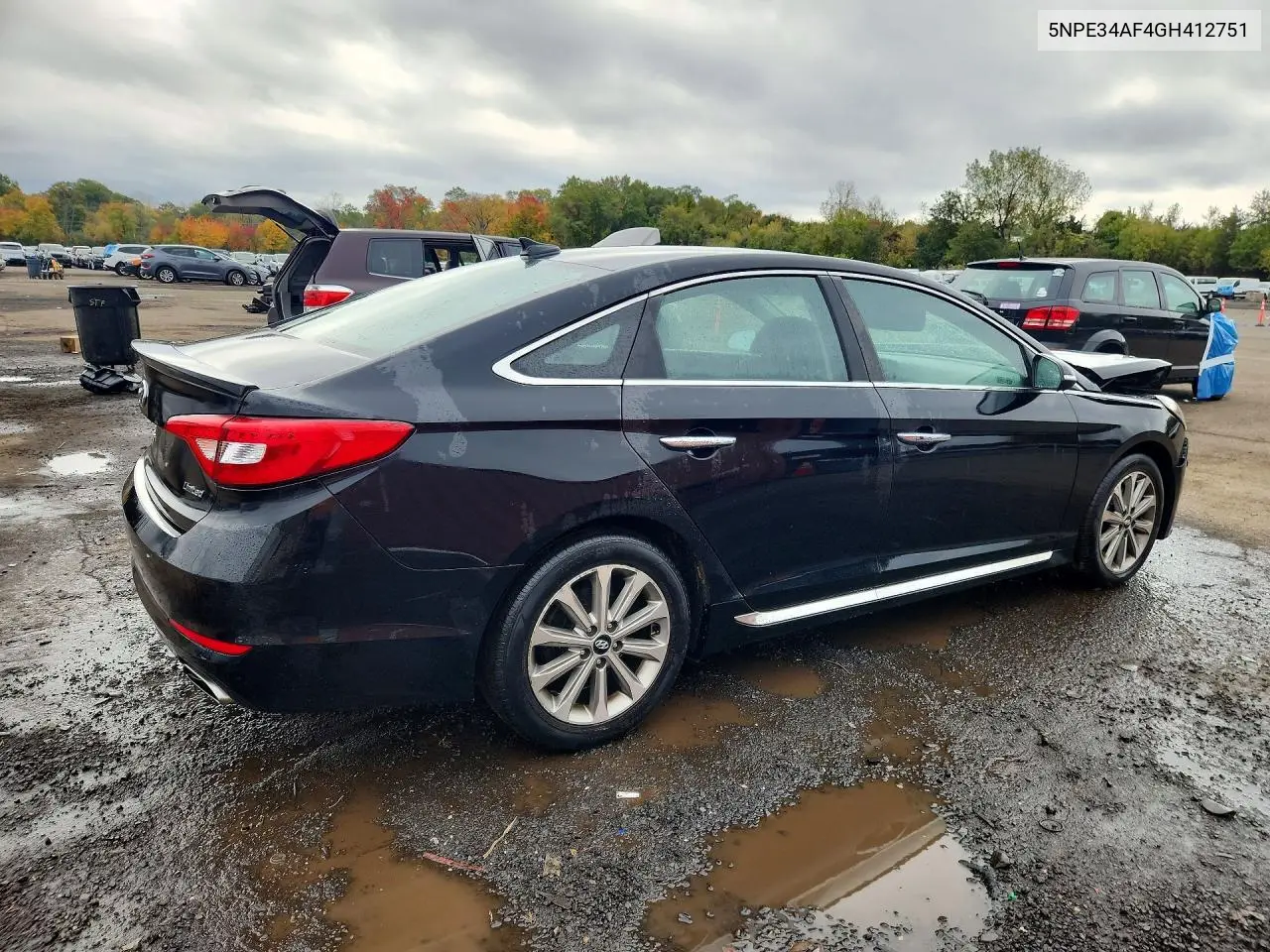 2016 HYUNDAI SONATA VIN 5NPE34AF4GH412751 — фото 3