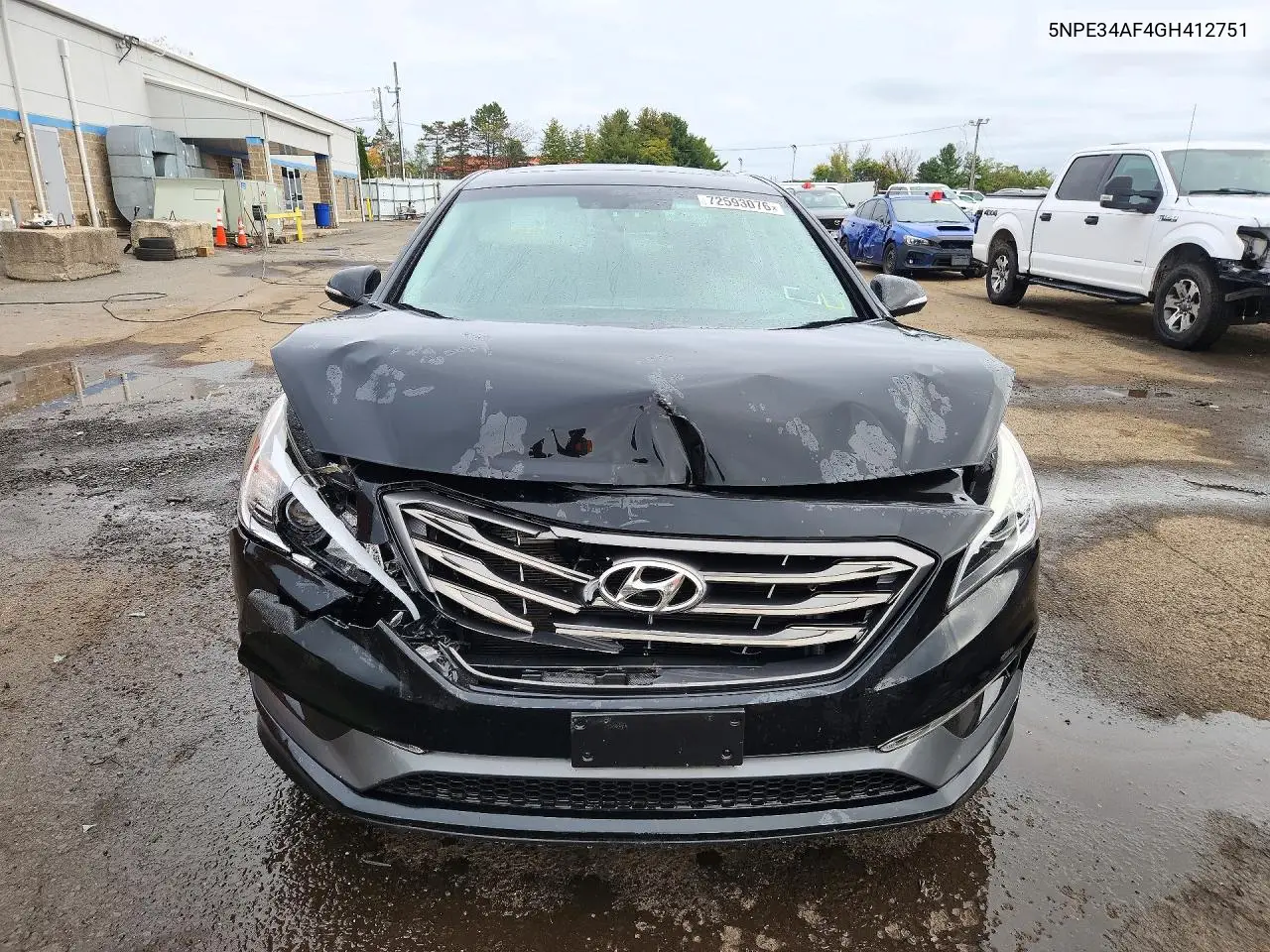 2016 HYUNDAI SONATA VIN 5NPE34AF4GH412751 — фото 5