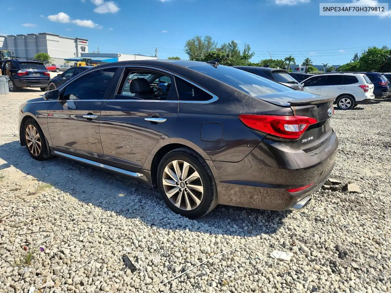 2016 HYUNDAI SONATA VIN 5NPE34AF7GH379812 — фото 2
