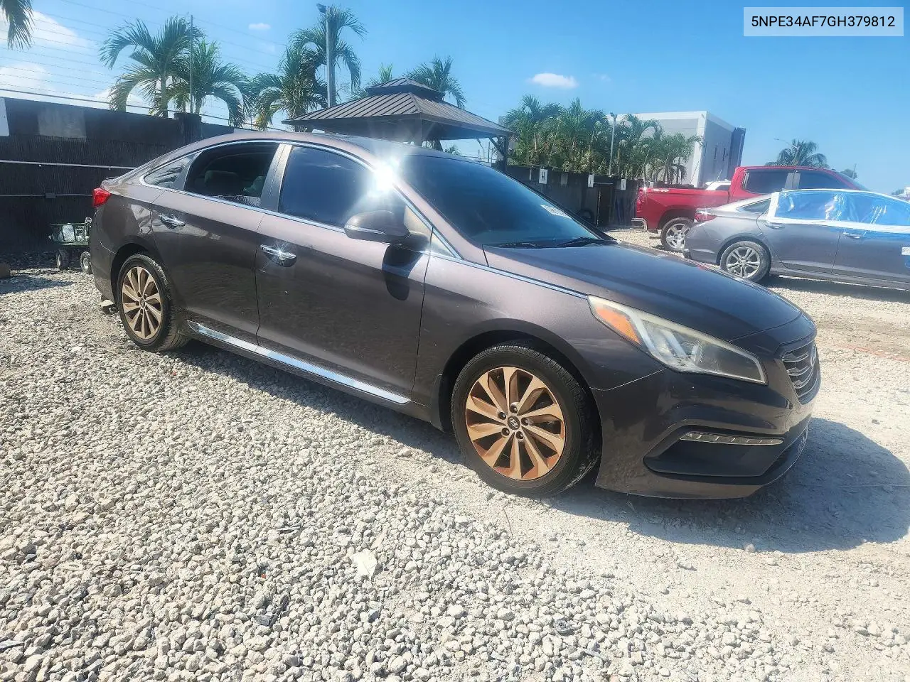 2016 HYUNDAI SONATA VIN 5NPE34AF7GH379812 — фото 4