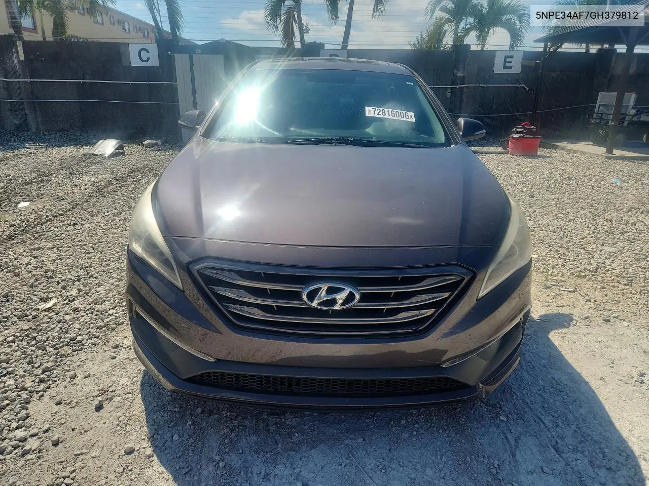 2016 HYUNDAI SONATA VIN 5NPE34AF7GH379812 — фото 5