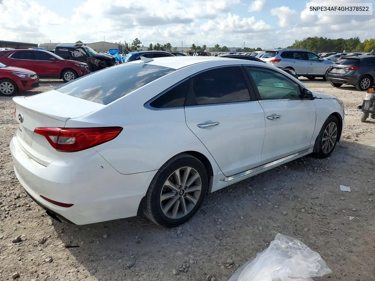 2016 HYUNDAI SONATA VIN 5NPE34AF4GH378522 — фото 3