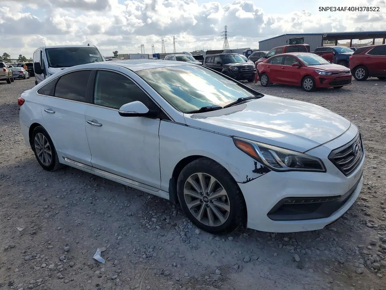 2016 HYUNDAI SONATA VIN 5NPE34AF4GH378522 — фото 4