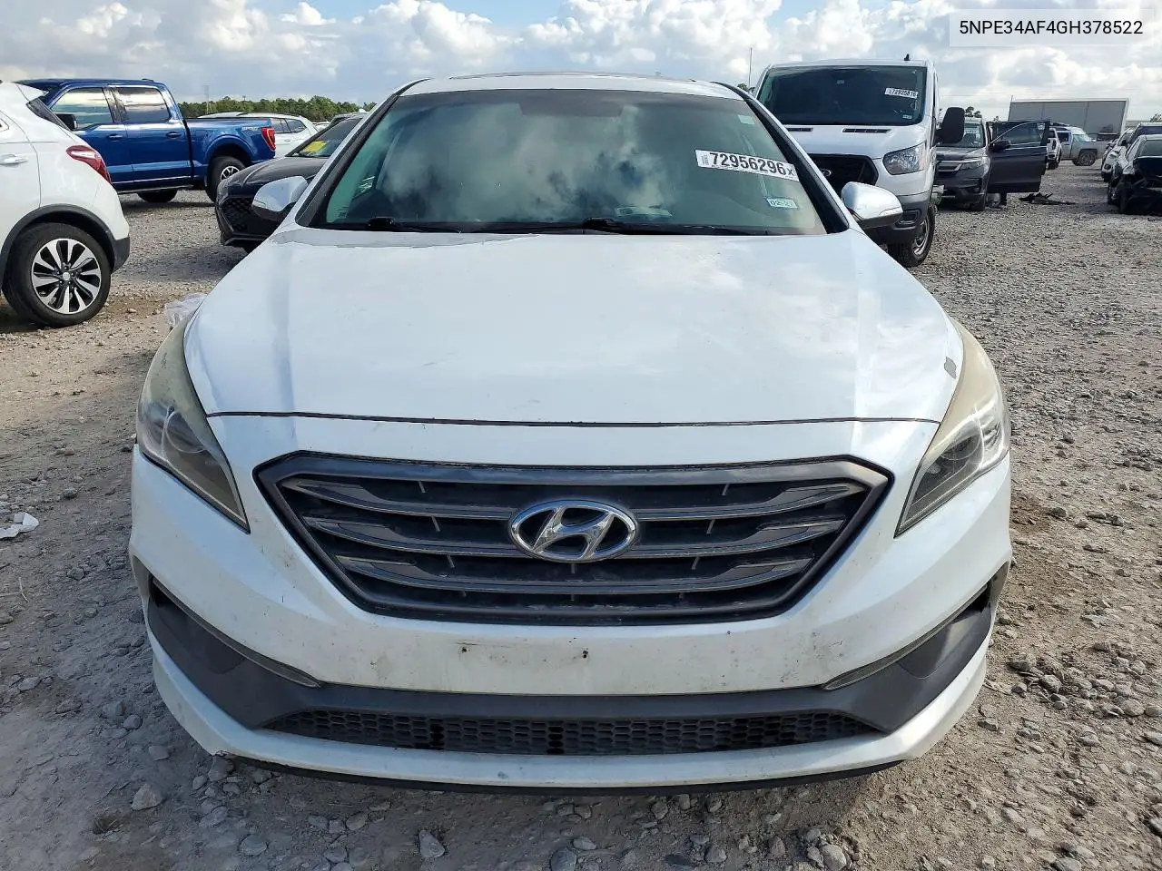 2016 HYUNDAI SONATA VIN 5NPE34AF4GH378522 — фото 5